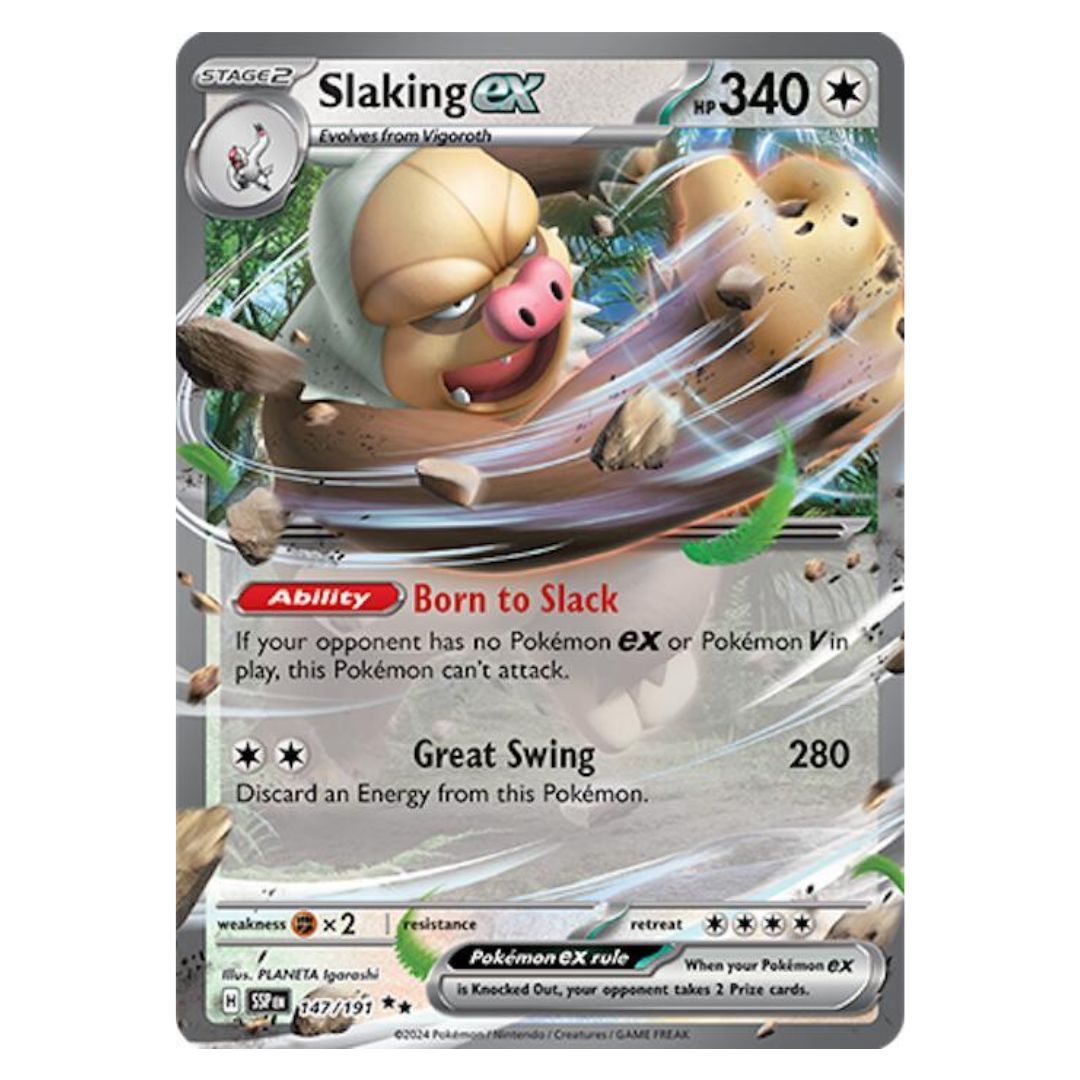 slaking pokemon card Pokémon TCG Slaking ex - 147/191