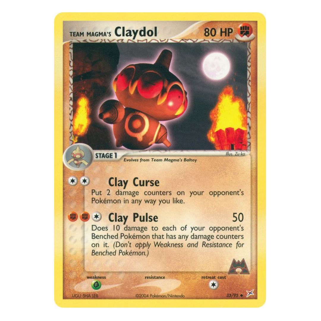 Team Magma's Claydol 33/95 Cartas Pokémon EX Team Magma VS Team Aqua –  POKEJOTTA
