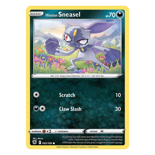 Hisuian Sneasel - 092/189 - Reverse Holo