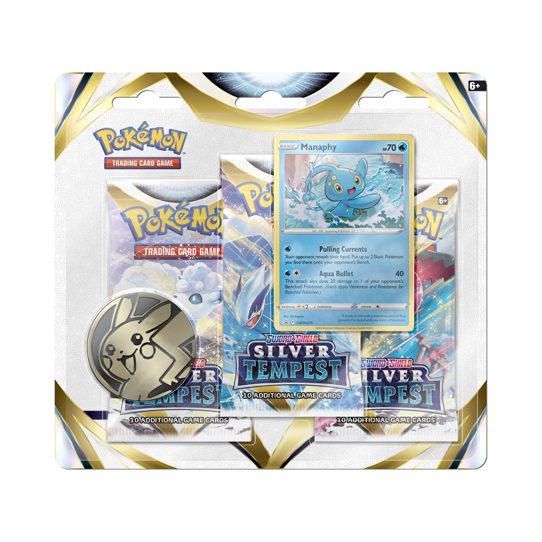 SILVER TEMPEST 3-Pack Blister Manaphy